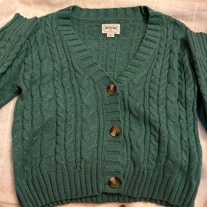 american eagle button up sweater!